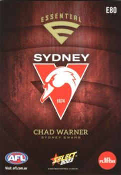 2023 Select AFL Footy Stars - Essentials #E80 Chad Warner Back